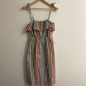 June & Hudson Red and White Sleeveless Sundress